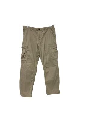 Timberland Cargo Pockets Pants Mens Size W38 L34 Beige Straight Leg Flat Front